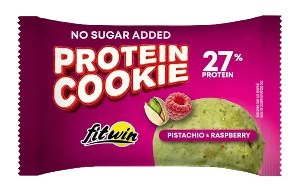 Печиво протеїнове FitWin Protein Cookie фісташка-малина, 40 г