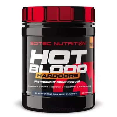 Передтренувальний комплекс Scitec Nutrition Hot Blood Hardcore чорна смородина - годжи, 375 г