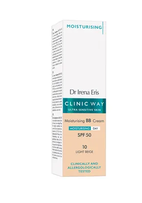 ВВ-крем для обличчя Dr.Irena Eris Clinic Way SPF50 зволожуючий денний 10 Light Beige, 30 мл