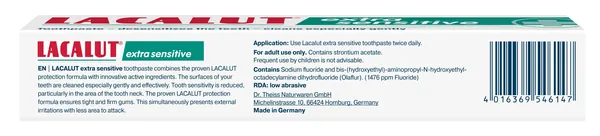 Зубна паста Lacalut Extra Sensitive, 75 мл