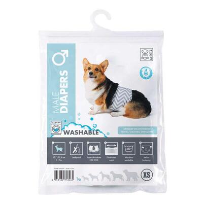 Подгузники M-Pets Washable Diapers Male Dog гигиенические многоразовые для кобелей, размер XS, 17,7-22,8 см
