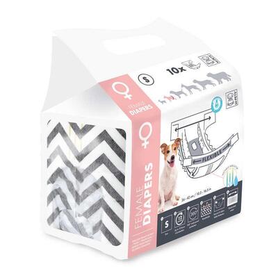Підгузки гігієнічні M-Pets Female Diapers для собак-дівчаток, розмір S, 26х42 см