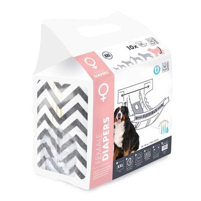 Підгузки гігієнічні M-Pets Female Diapers для собак-дівчаток, розмір XXL, 48-70 см