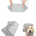 Полотенце M-Pets Microfiber Towel из микрофибры для купания собак, кошек и грызунов, серое, 35х80 см