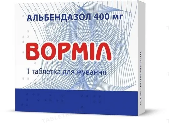 Вормілтаблеткид/жув.по400мг№1