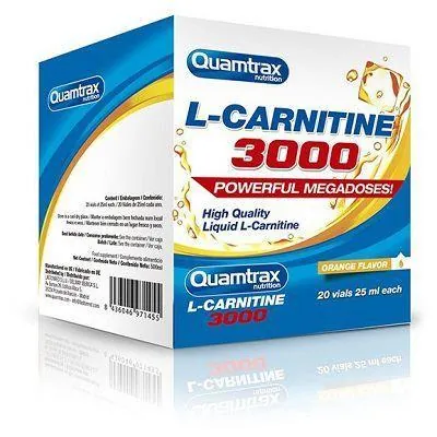 Жироспалювач Quamtrax L-Carnitine 3000 Апельсин, 20 флаконів
