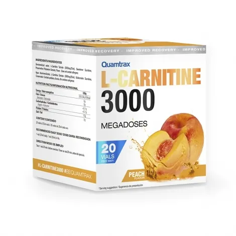 Жироспалювач Quamtrax L-Carnitine 3000 Персик, 20 флаконів
