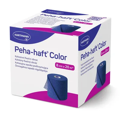 Бинт когезивний Peha-haft Color фіксуючий 8 см х 20 м, синій