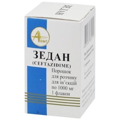 Зедан порошок для р-ра д/ин. по 1000 мг №1 во флак.