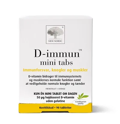 Вітаміни New Nordic D-Immun для імунітету, кісток і м'язів міні таблетки №90