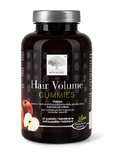 Комплекс для роста и объема волос New Nordic Hair Volume желейные пастилки №60