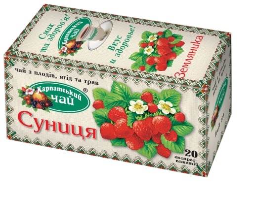 Чай травяной Экопродукт Карпатский чай Земляника по 2,0 г №20 в фил.-пак.