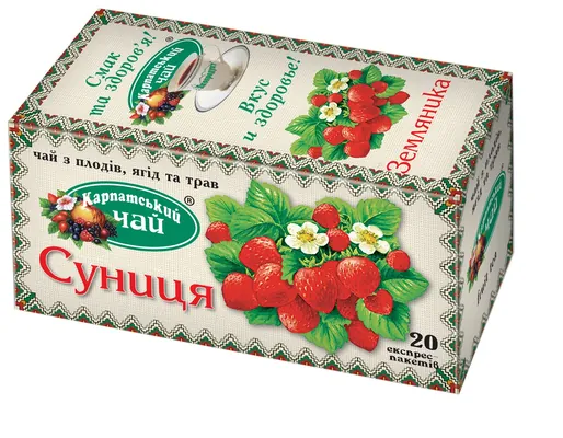 Чай трав'яний Екопродукт Карпатський чай Суниця по 2,0 г №20 у філ.-пак.