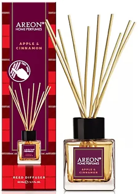 Аромадифузор Areon Home Perfumes Tartan Яблуко Кориця, 50 мл