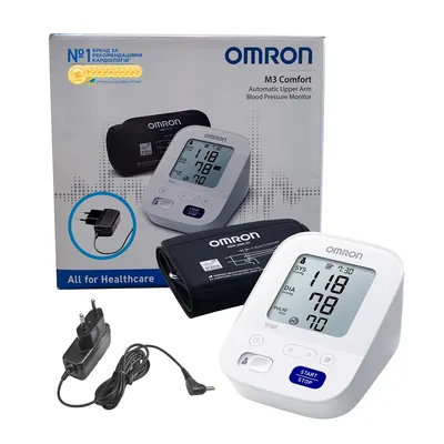 Тонометр Omron M3 Comfort (HEM-7155-E) автоматичний з мережевим адаптером HHP-CM01