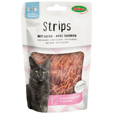 Лакомство Bubimex Strips with Salmon с лососем для кошек, 50 г