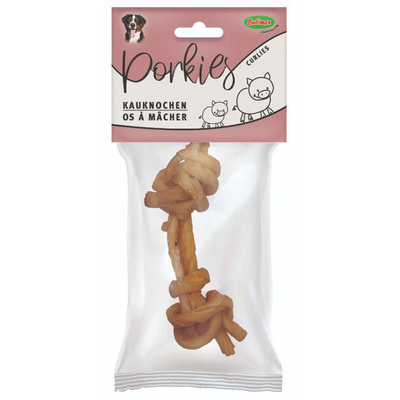 Лакомство Bubimex Twisted Сhewing Bones Porkhide Жевательные крученые кости из свиной кожи для собак, 100 г