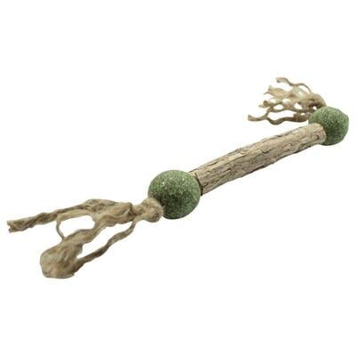 Игрушка для кошек Bubimex гантель с шариками из мяты, 15х2х2 см