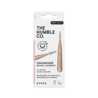 Інтердентальні щітки The Humble Co. бамбукові, розмір 0, 0.40 мм, 6 шт