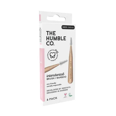 Інтердентальні щітки The Humble Co. бамбукові, розмір 0, 0.40 мм, 6 шт