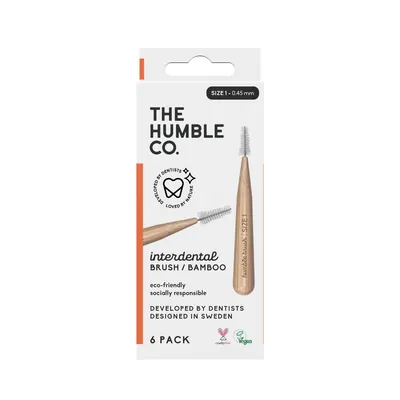 Інтердентальні щітки The Humble Co. бамбукові, розмір 1, 0.45 мм, 6 шт