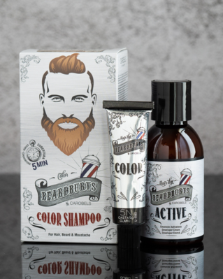 Набір для фарбування Beardburys 5N світло-коричневий для волосся, бороди і вусів, 30мл/45мл