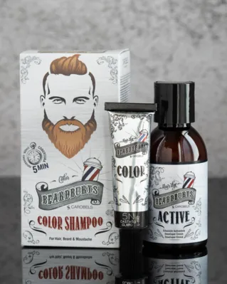 Набір для фарбування Beardburys 5N світло-коричневий для волосся, бороди і вусів, 30мл/45мл