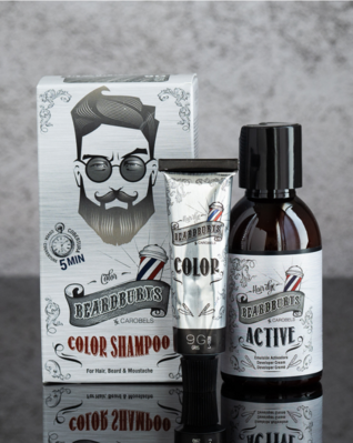 Набор для покраски Beardburys 9G серый для волос, бороды и усов, 30мл/45мл