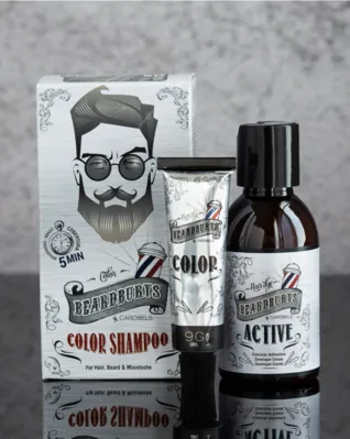 Набір для фарбування Beardburys 9G сірий для волосся, бороди і вусів, 30мл/45мл
