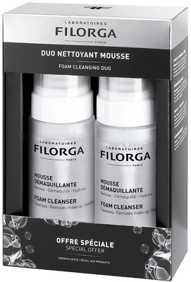 Набор Filorga DUO Мусс для снятия макияжа Mousse Demaquillante очищающий и увлажняющий, 2 шт х 150 мл