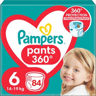 Подгузники-трусики Pampers Pants детские размер 6, 14-19 кг, 84 шт