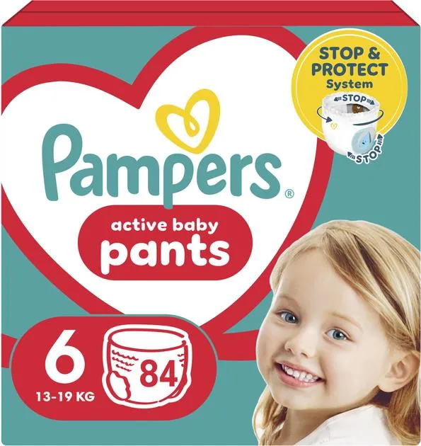 Підгузки-трусики Pampers Pants Active Baby дитячі розмір 6, 13-19 кг, 84 шт