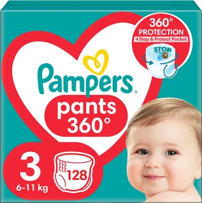 Підгузки-трусики Pampers Pants Active Baby дитячі розмір 3, 6-11 кг, 128 шт