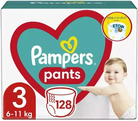 Підгузки-трусики Pampers Pants Active Baby дитячі розмір 3, 6-11 кг, 128 шт