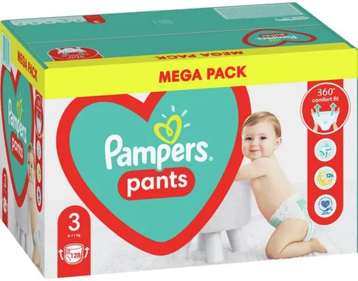 Підгузки-трусики Pampers Pants Active Baby дитячі розмір 3, 6-11 кг, 128 шт