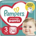 Підгузки-трусики Pampers Pants Active Baby дитячі розмір 3, 6-11 кг, 62 шт