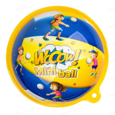 М’яч пластиковий Wooow Mini ball з цукерками та сюрпризом для дівчинки та хлопчика, 30 г