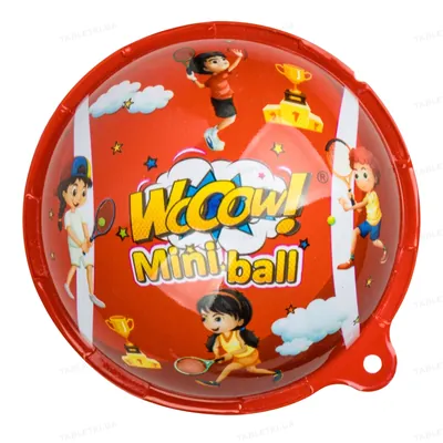 М’яч пластиковий Wooow Mini ball з цукерками та сюрпризом для дівчинки та хлопчика, 30 г