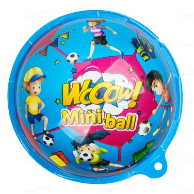 М’яч пластиковий Wooow Mini ball з цукерками та сюрпризом для дівчинки та хлопчика, 30 г