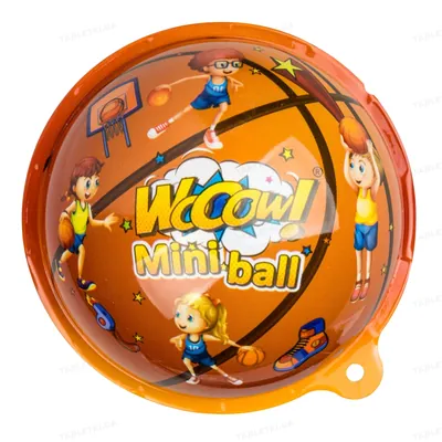 М’яч пластиковий Wooow Mini ball з цукерками та сюрпризом для дівчинки та хлопчика, 30 г