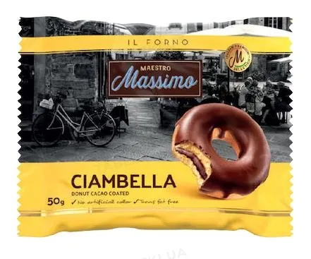 Печиво-донат Maestro Massimo Ciambella какао, 50 г