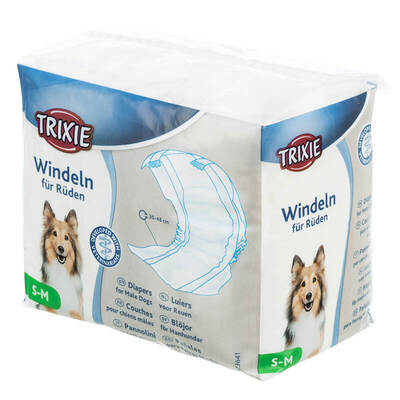 Подгузники гигиенические Trixie 23641 для собак (псов) размер S-M (30-46 см), 12 штук