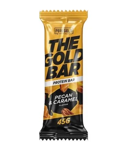 Батончик протеїновий Pure Gold The Gold Bar Protein Bar карамель з пеканом, 45 г