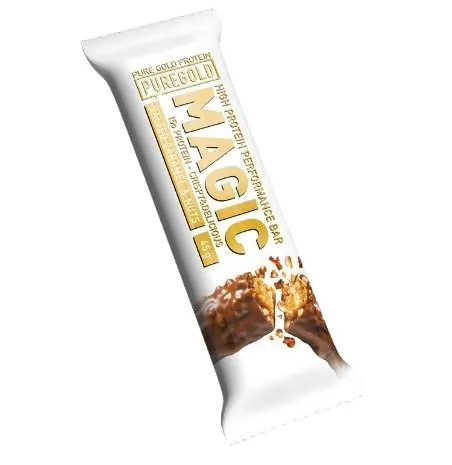 Батончик протеїновий Pure Gold Magic солона карамель та арахіс, 45 г