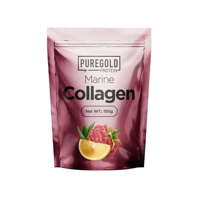 Колаген Pure Gold Protein Marine Collagen Raspberry з вітаміном С та цинком, зі смаком малини, 150 г