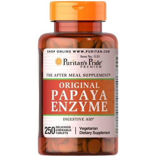 Папайя энзим Puritan's Pride Original Papaya Enzyme, 250 жевательных таблеток