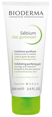 Гель Bioderma Sebium Gommant для обличчя відлущуючий для жирної та комбінованої шкіри, 100 мл