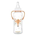 Пляшечка Canpol Babies Cute Animals 11/845_ora стандартна з ручками помаранчева, 250 мл