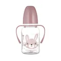 Пляшечка Canpol Babies Cute Animals 11/823_pin стандартна з ручками рожева, 120 мл