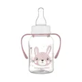 Пляшечка Canpol Babies Cute Animals 11/823_pin стандартна з ручками рожева, 120 мл
